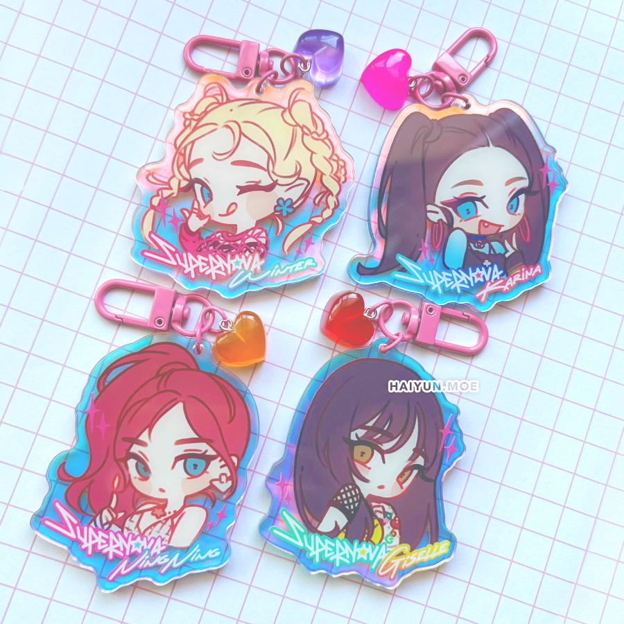 aespa Supernova Holo Keychains — haiyun